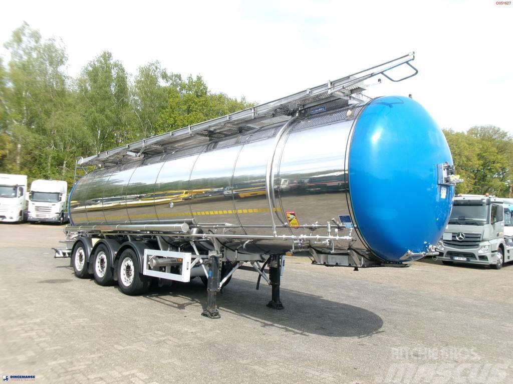 Feldbinder Chemical (non ADR) tank inox 34 m3 / 1 comp Напівпричепи-автоцистерни