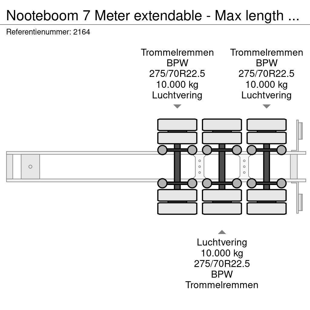 Nooteboom 7 Meter extendable - Max length 20 meter Напівпричепи-платформи/бічне розвантаження