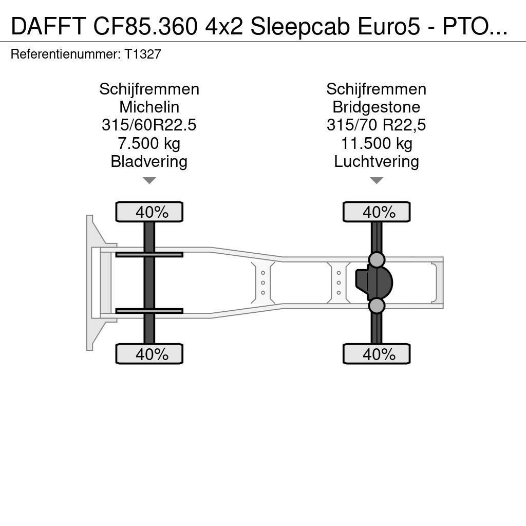 DAF FT CF85.360 4x2 Sleepcab Euro5 - PTO Prep - 3-Spaa Тягачі