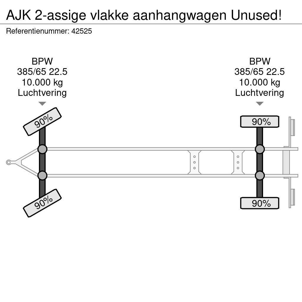 AJK 2-assige vlakke aanhangwagen Unused! Причепи для перевезення контейнерів