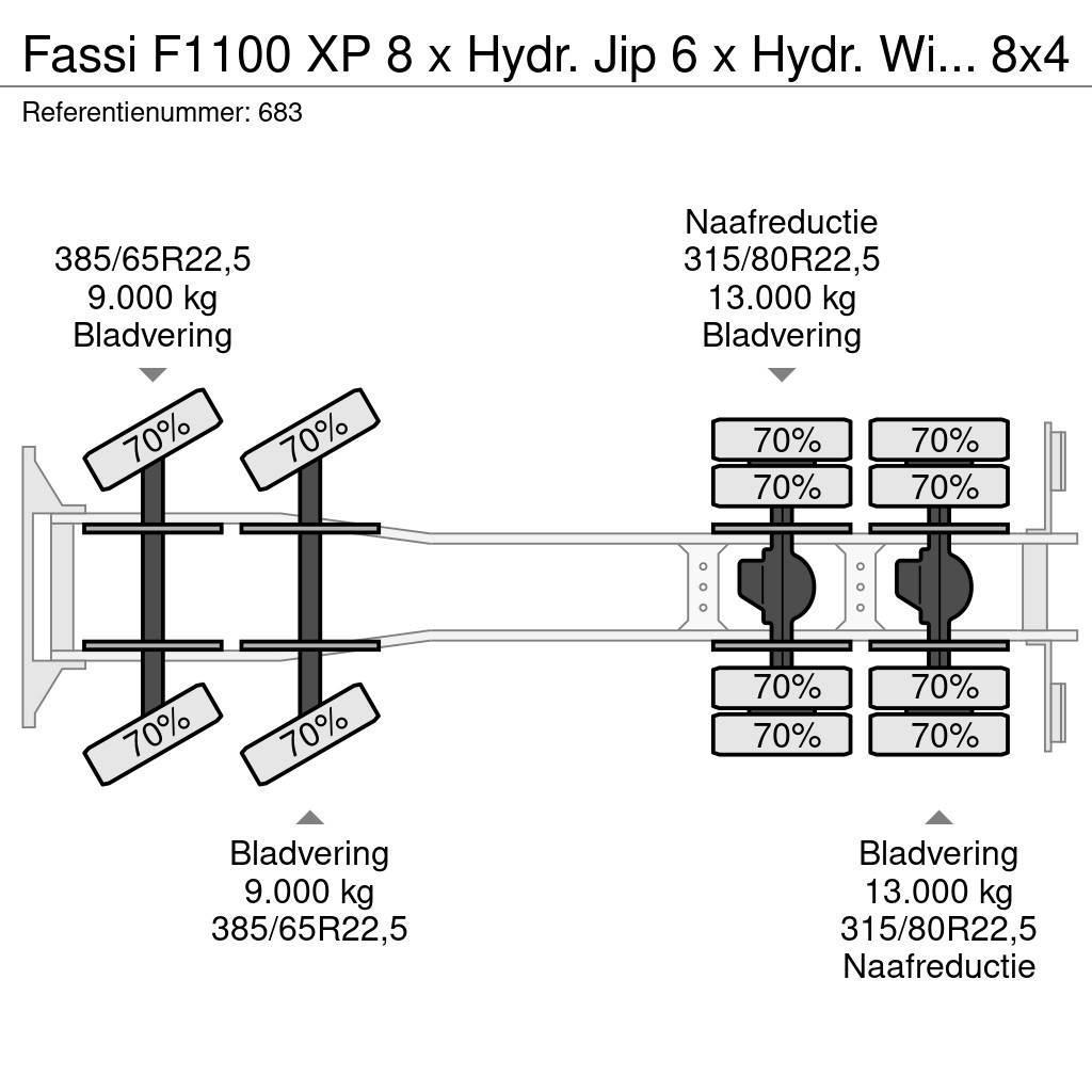 Fassi F1100 XP 8 x Hydr. Jip 6 x Hydr. Winch Frontabstut автокрани