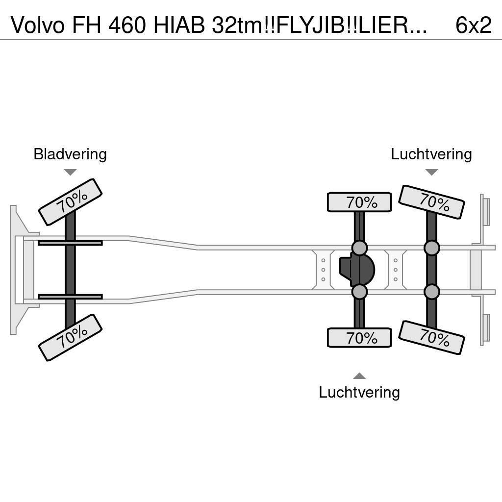 Volvo FH 460 HIAB 32tm!!FLYJIB!!LIER/WINSCH/WINDE!!EURO6 автокрани