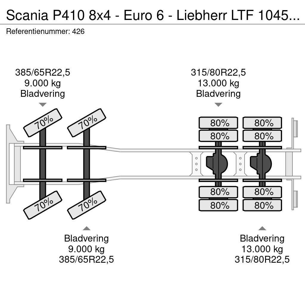 Scania P410 8x4 - Euro 6 - Liebherr LTF 1045-4.1 - Radio автокрани