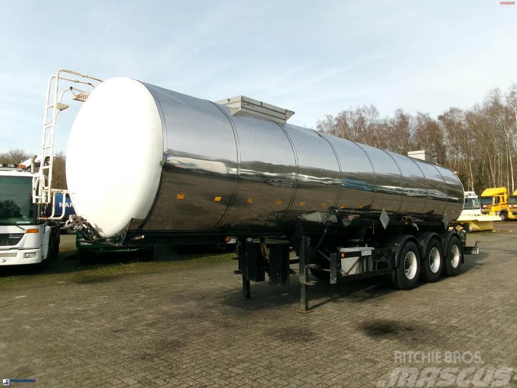 Metalovouga Bitumen / heavy oil tank inox 29 m3 / 1 comp Напівпричепи-автоцистерни