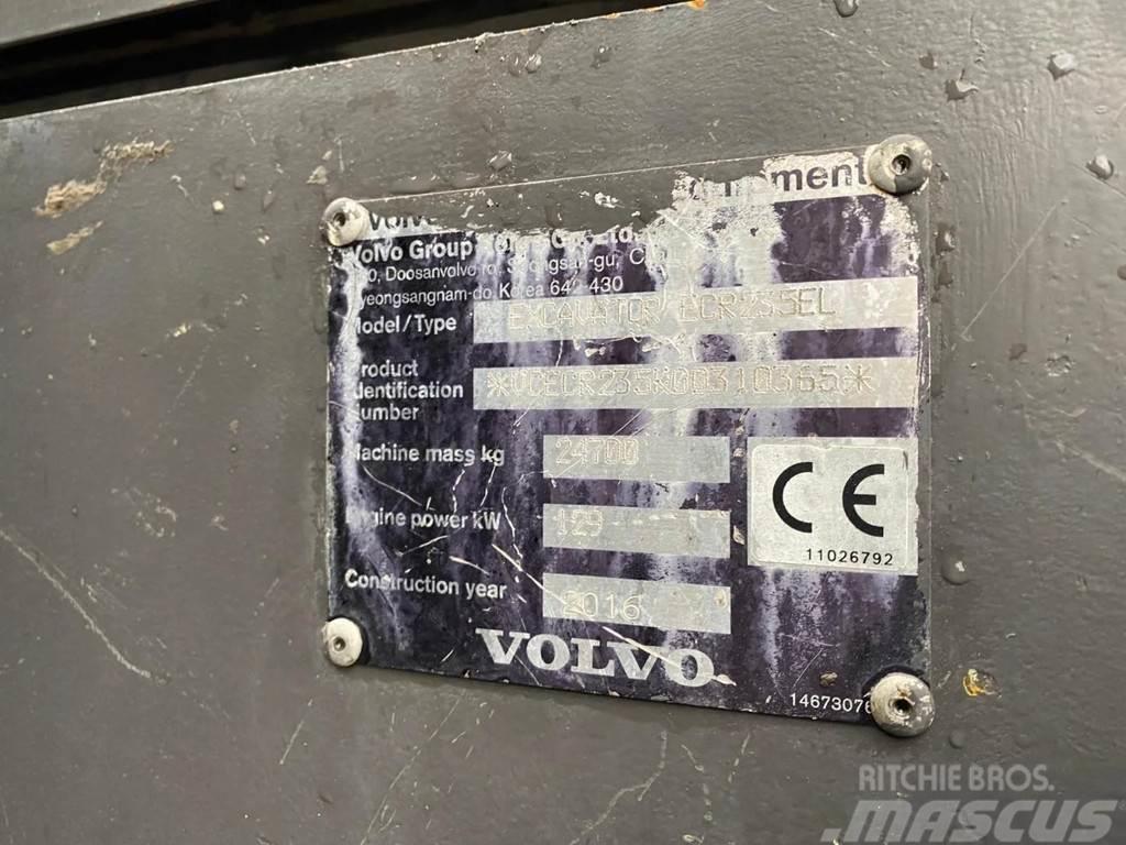 Volvo ECR 235 EL | OILQUICK | BUCKET | AIRCO Гусеничні екскаватори