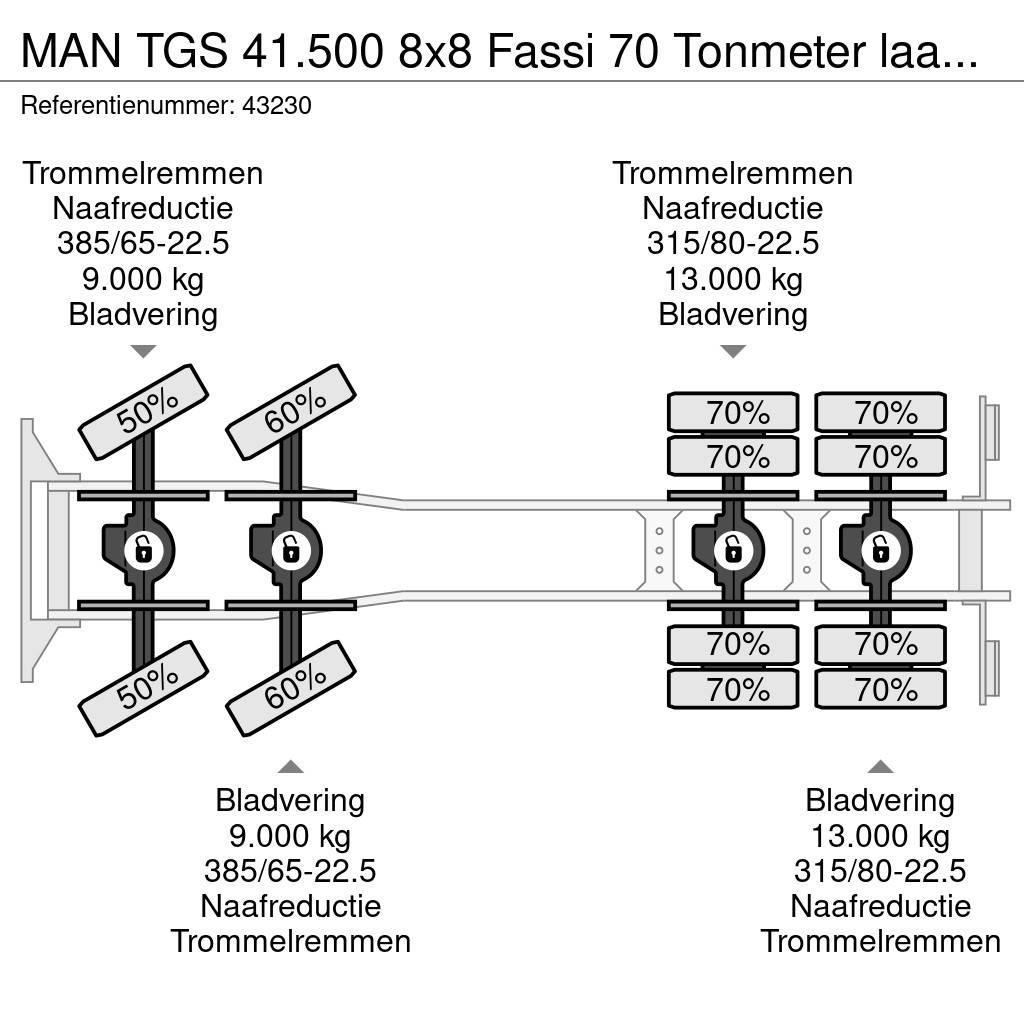 MAN TGS 41.500 8x8 Fassi 70 Tonmeter laadkraan + Fly-J автокрани