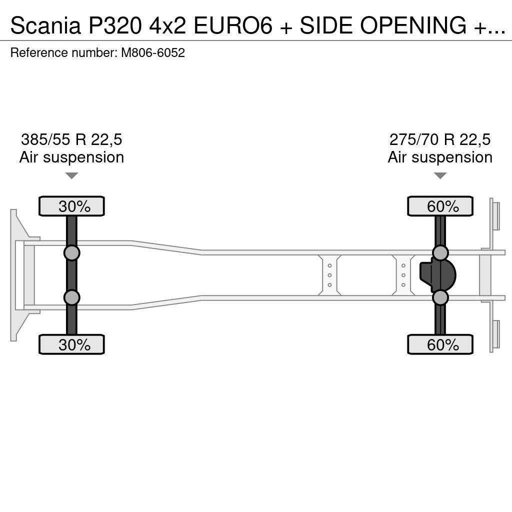 Scania P320 4x2 EURO6 + SIDE OPENING + LIFT Фургони