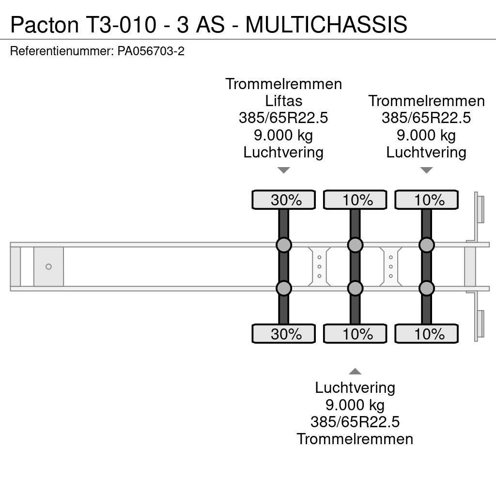 Pacton T3-010 - 3 AS - MULTICHASSIS Напівпричепи для перевезення контейнерів
