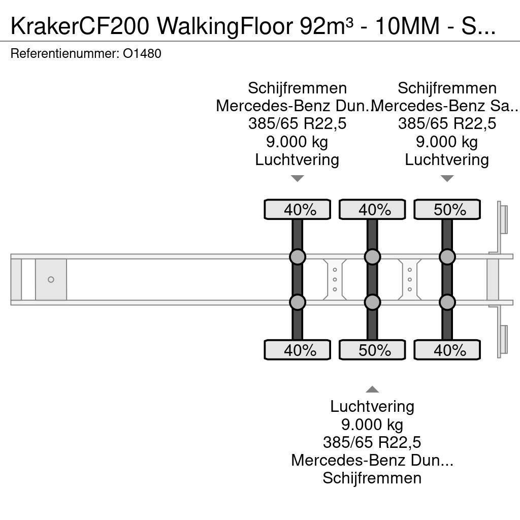 Kraker CF200 WalkingFloor 92m³ - 10MM - Schijfremmen - Ge Напівпричепи з рухомою підлогою