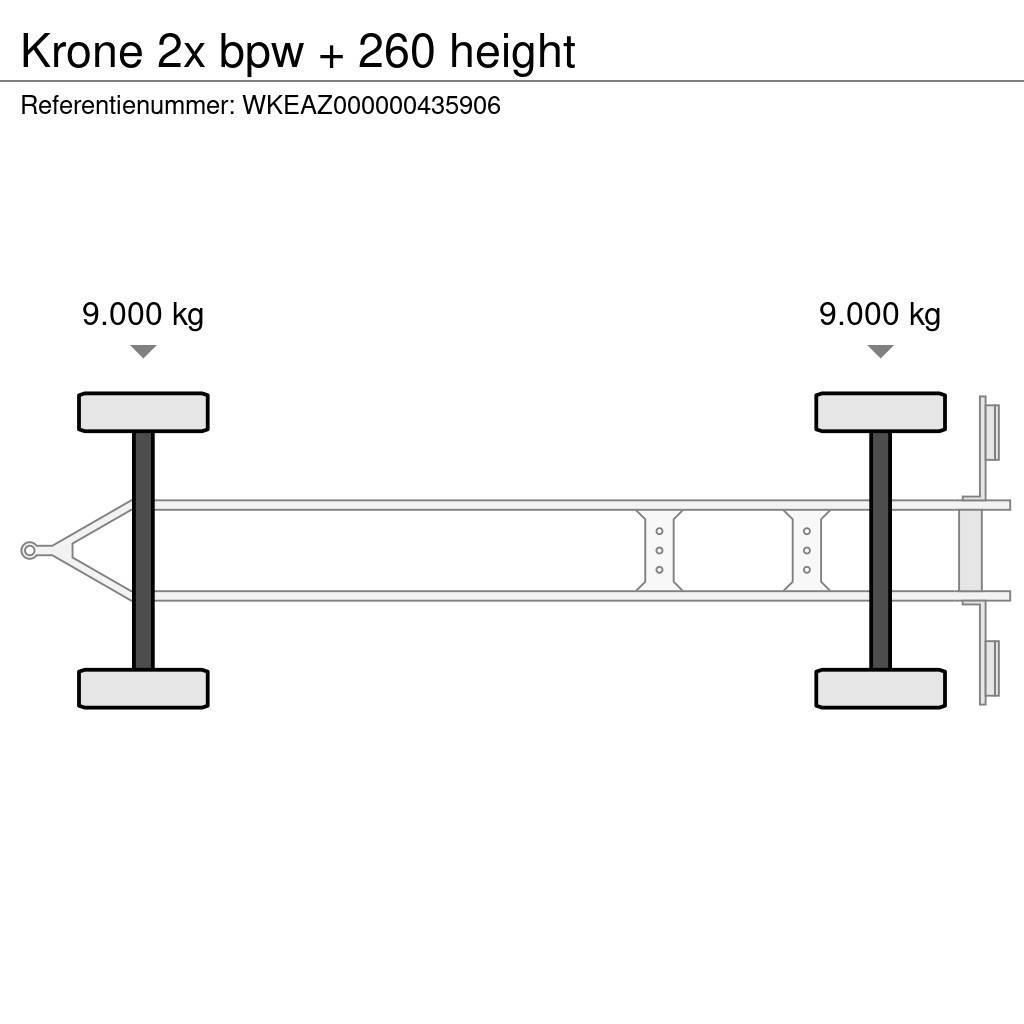 Krone 2x bpw + 260 height Тентовані причепи