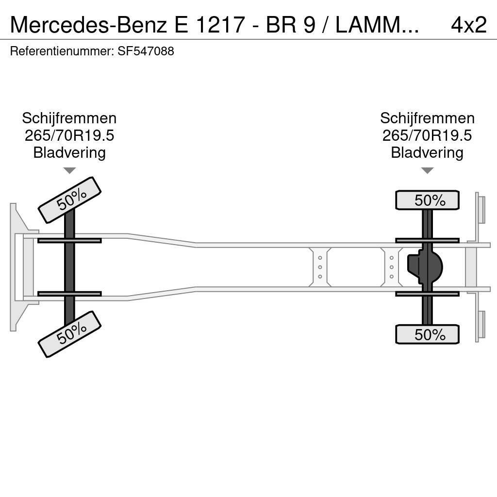 Mercedes-Benz E 1217 - BR 9 / LAMMES - BLATT - SPRING / EFFER KR Вантажівки-платформи/бокове розвантаження