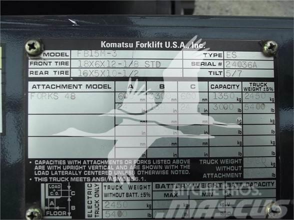 Komatsu FB15M-3 Дизельні навантажувачі