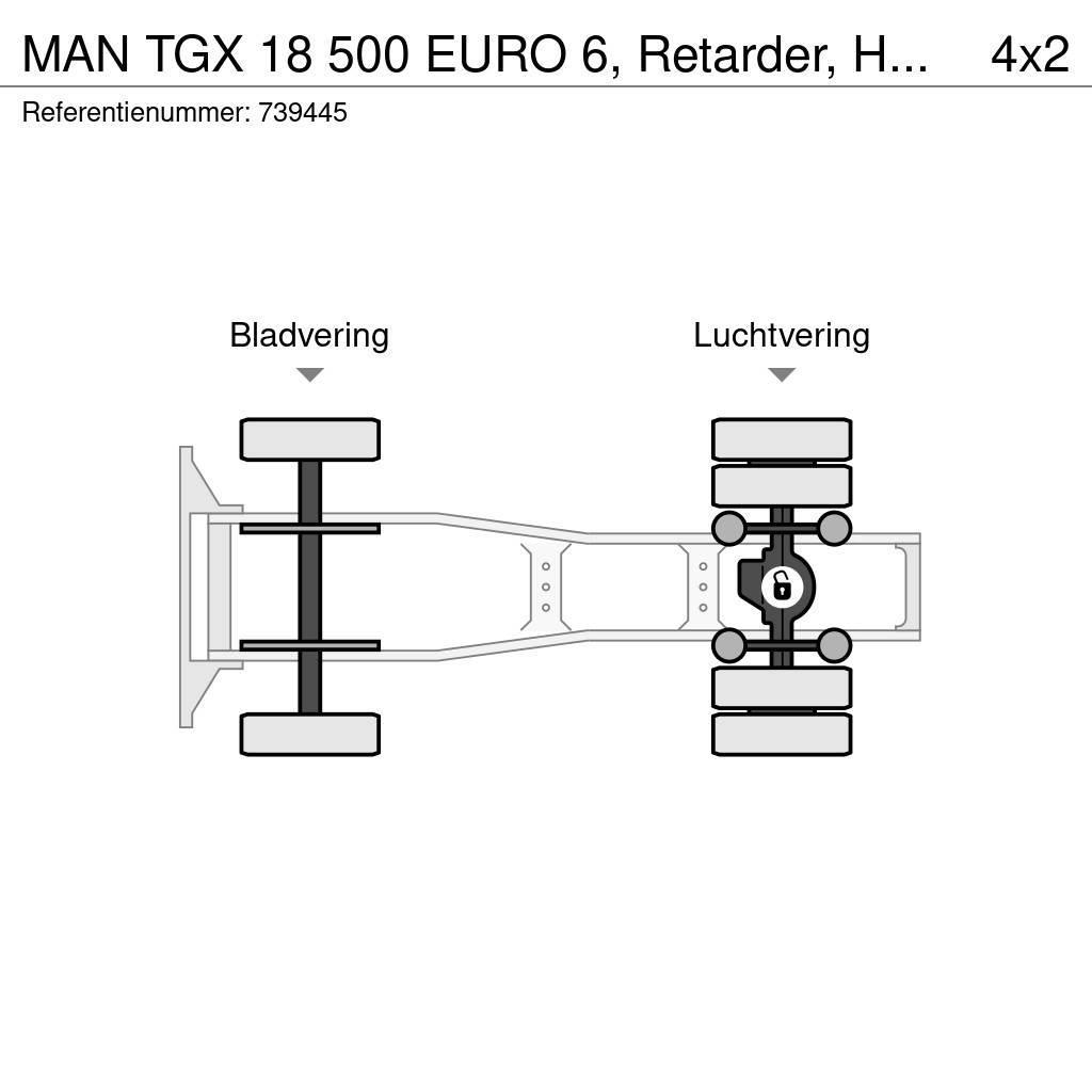 MAN TGX 18 500 EURO 6, Retarder, Hydrauliek, 6 Units Тягачі