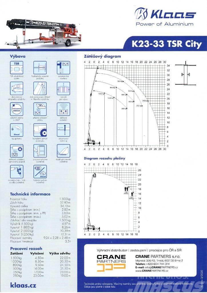 Klaas K 23-33 RS City Баштові крани