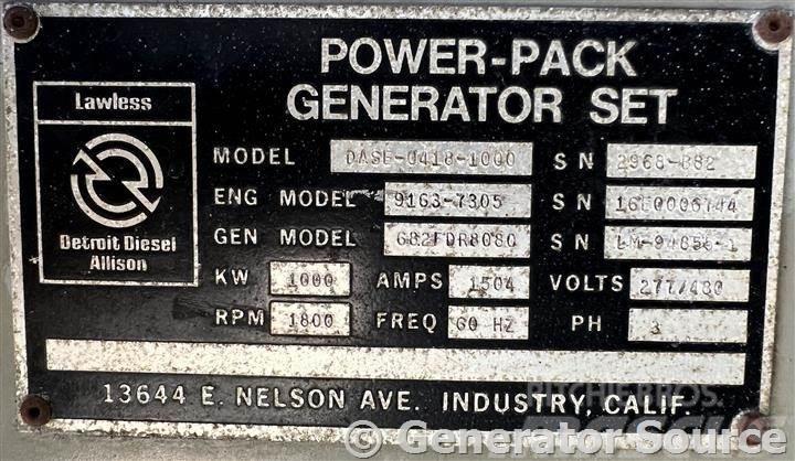 Detroit 1000 kW - JUST ARRIVED Дизельні генератори