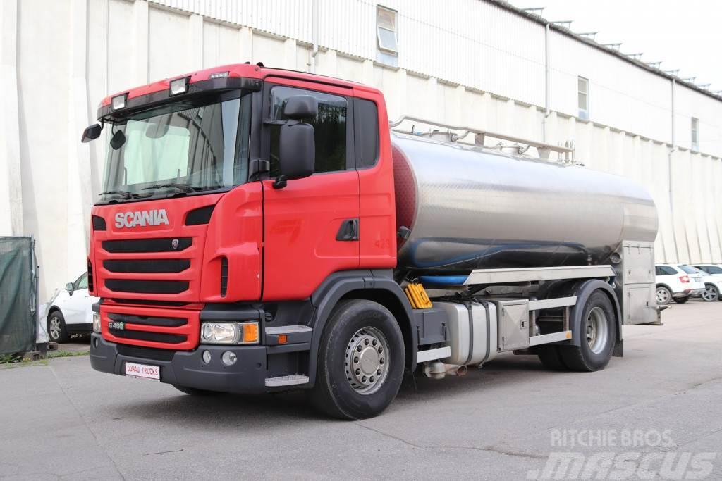 Scania G480 E6 Milch Isoliert 11.000L 3 Kammern Pumpe Вантажівки-цистерни