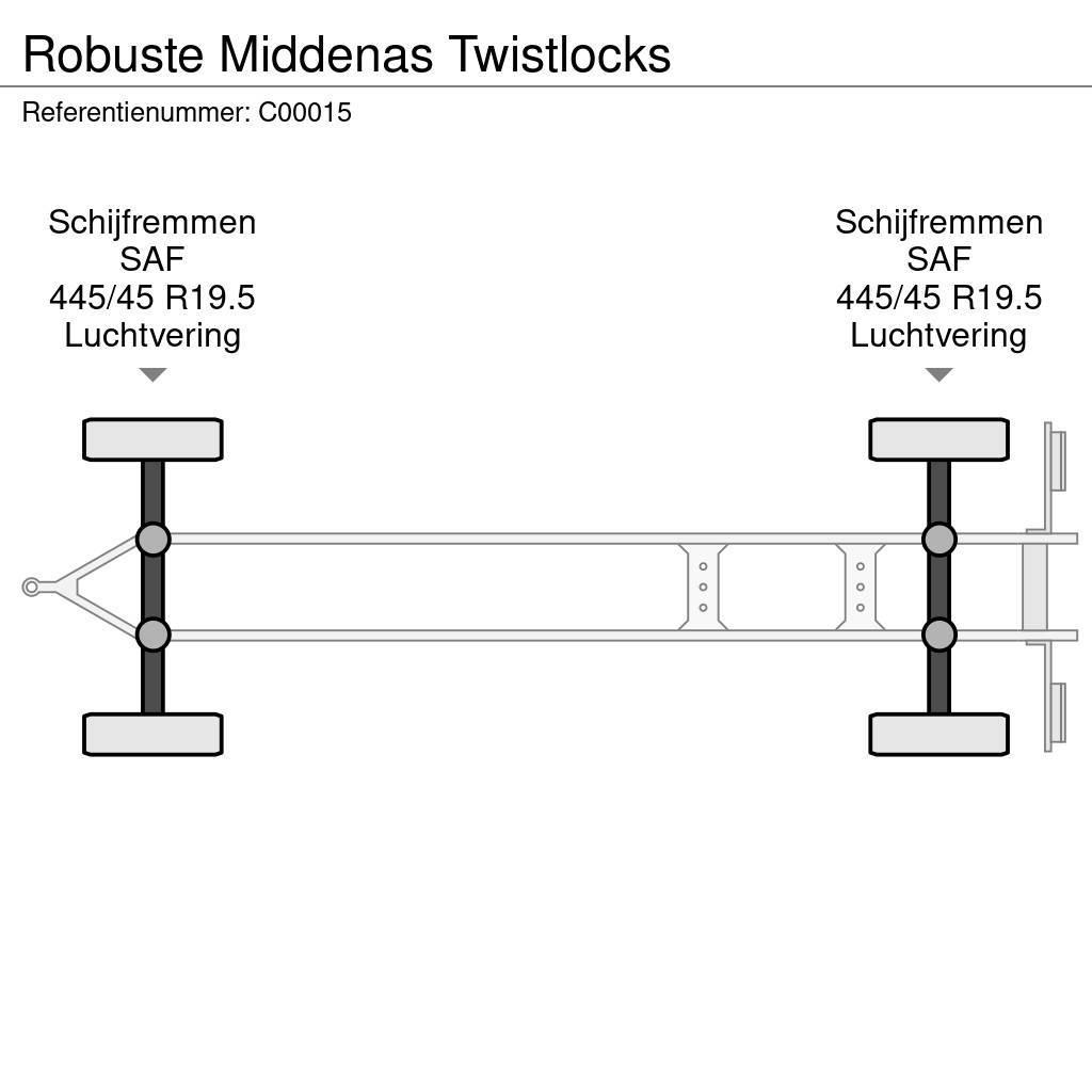 Robuste Middenas Twistlocks Причепи-платформи/бокове розвантаження