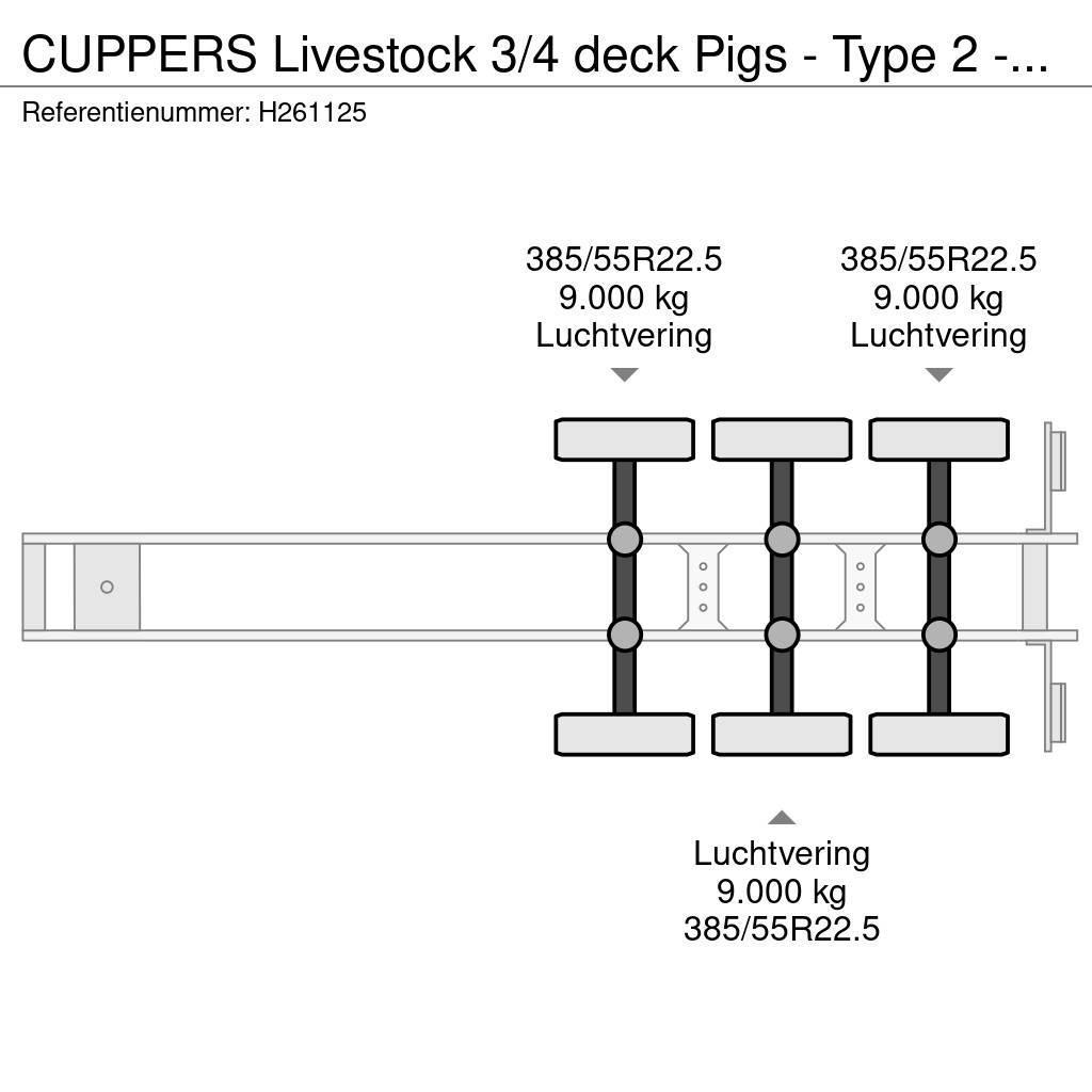 CUPPERS Livestock 3/4 deck Pigs  - Type 2 - Water Напівпричепи для транспортування тварин