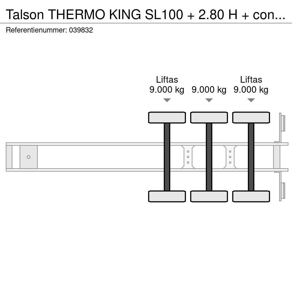 Talson THERMO KING SL100 + 2.80 H + confection + 3 axles Напівпричепи-рефрижератори