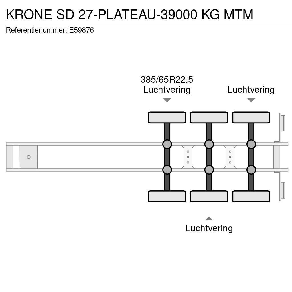 Krone SD 27-PLATEAU-39000 KG MTM Напівпричепи-платформи/бічне розвантаження