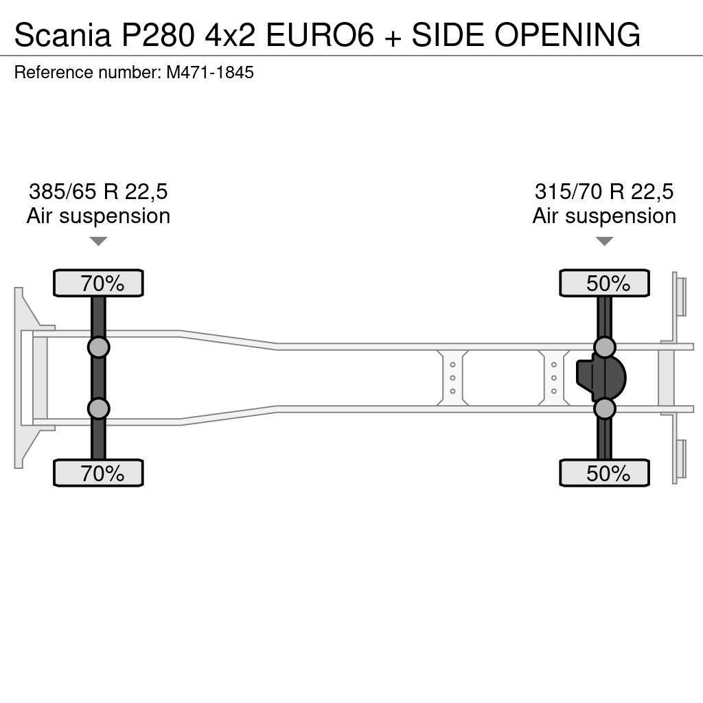 Scania P280 4x2 EURO6 + SIDE OPENING Фургони