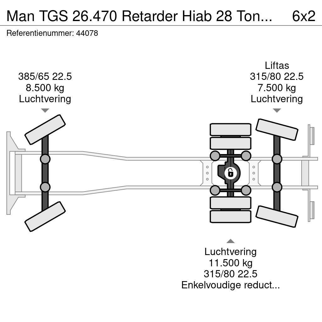 MAN TGS 26.470 Retarder Hiab 28 Tonmeter laadkraan NEW автокрани