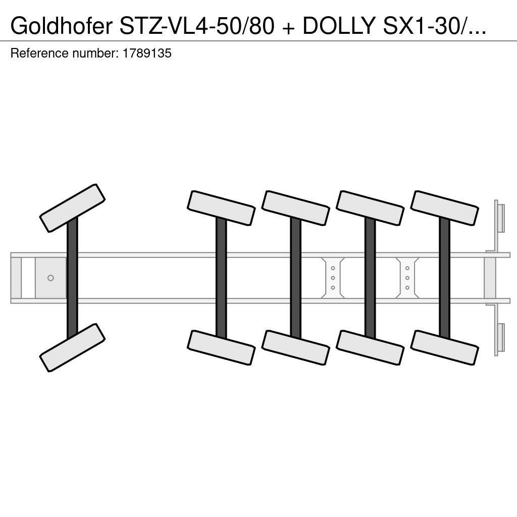Goldhofer STZ-VL4-50/80 + DOLLY SX1-30/80 1+4 LOWLOADER/DIEP Низькорамні напівпричепи