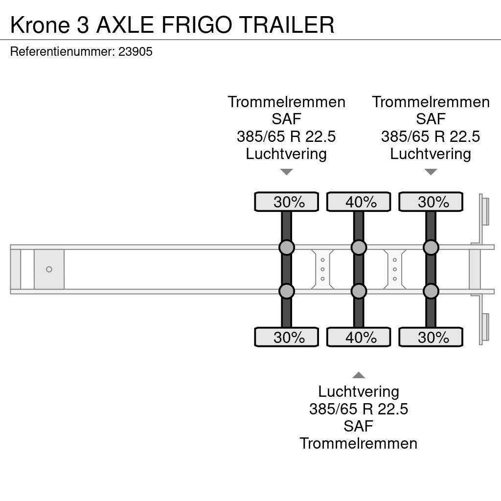 Krone 3 AXLE FRIGO TRAILER Напівпричепи-рефрижератори