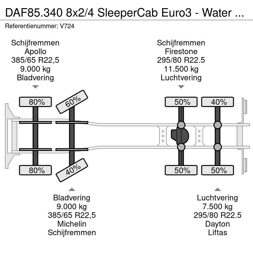 DAF 85.340 8x2/4 SleeperCab Euro3 - Water TankWagen 24 Вантажівки-цистерни