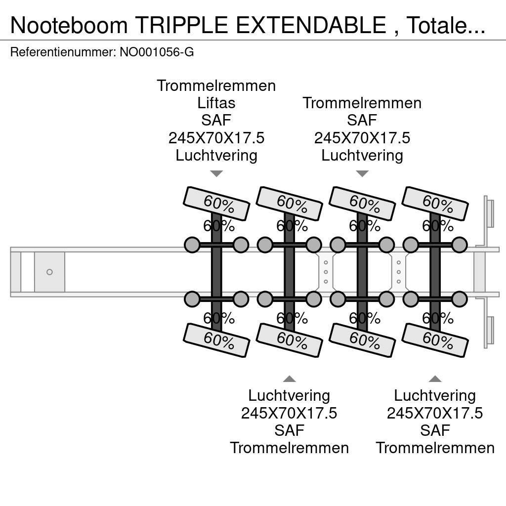 Nooteboom TRIPPLE EXTENDABLE , Totale 47,95 M 4 AXEL STEERIN Низькорамні напівпричепи