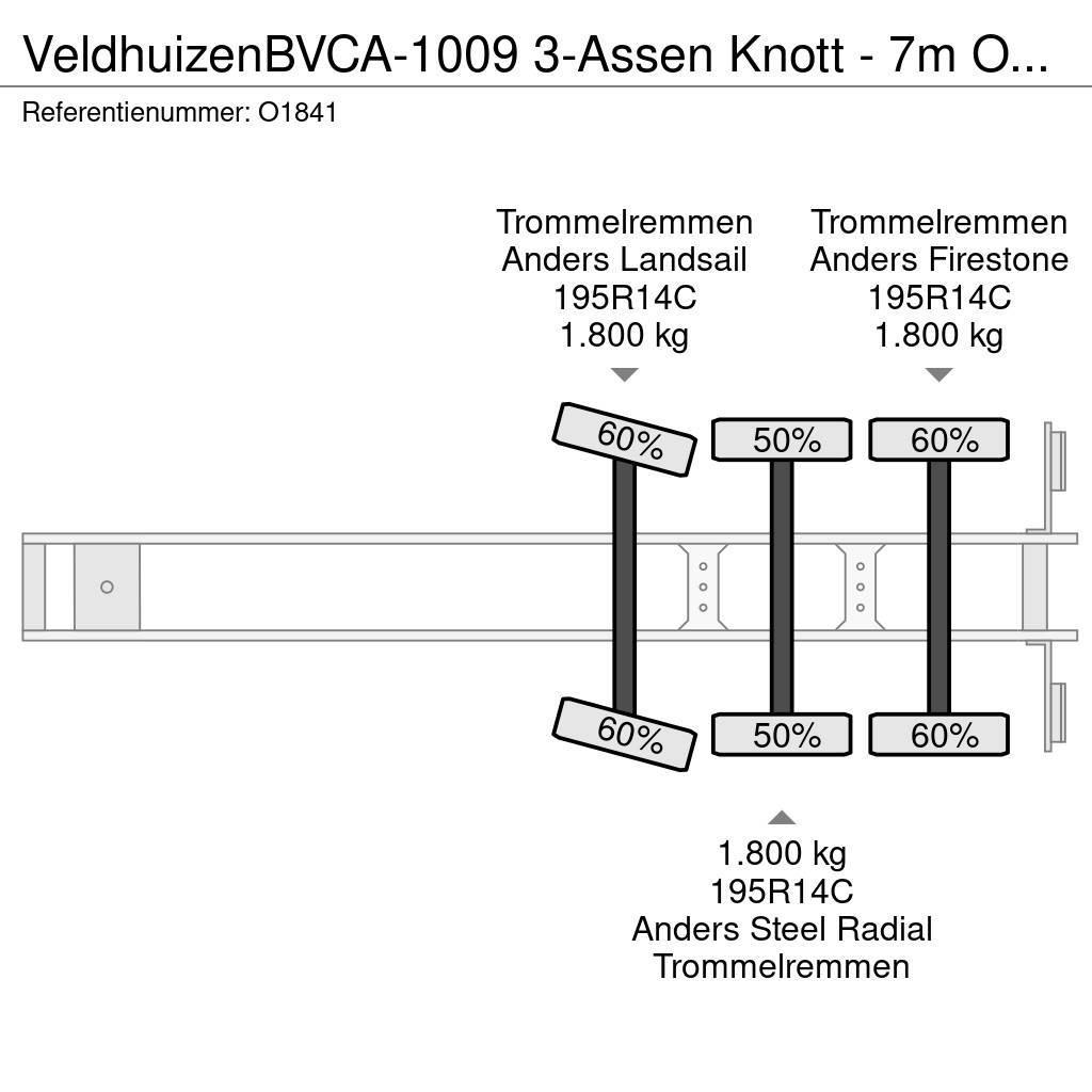 Veldhuizen BVCA-1009 3-Assen Knott - 7m Open Laadbak - Gegalv Напівпричепи-платформи/бічне розвантаження