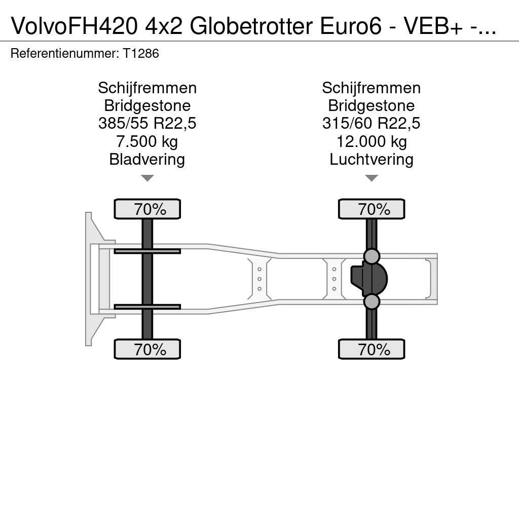 Volvo FH420 4x2 Globetrotter Euro6 - VEB+ - Double Tanks Тягачі