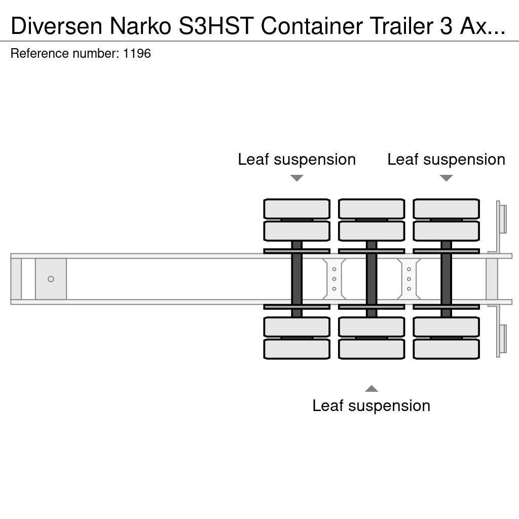 Närko S3HST Container Trailer 3 Axle BPW Напівпричепи для перевезення контейнерів