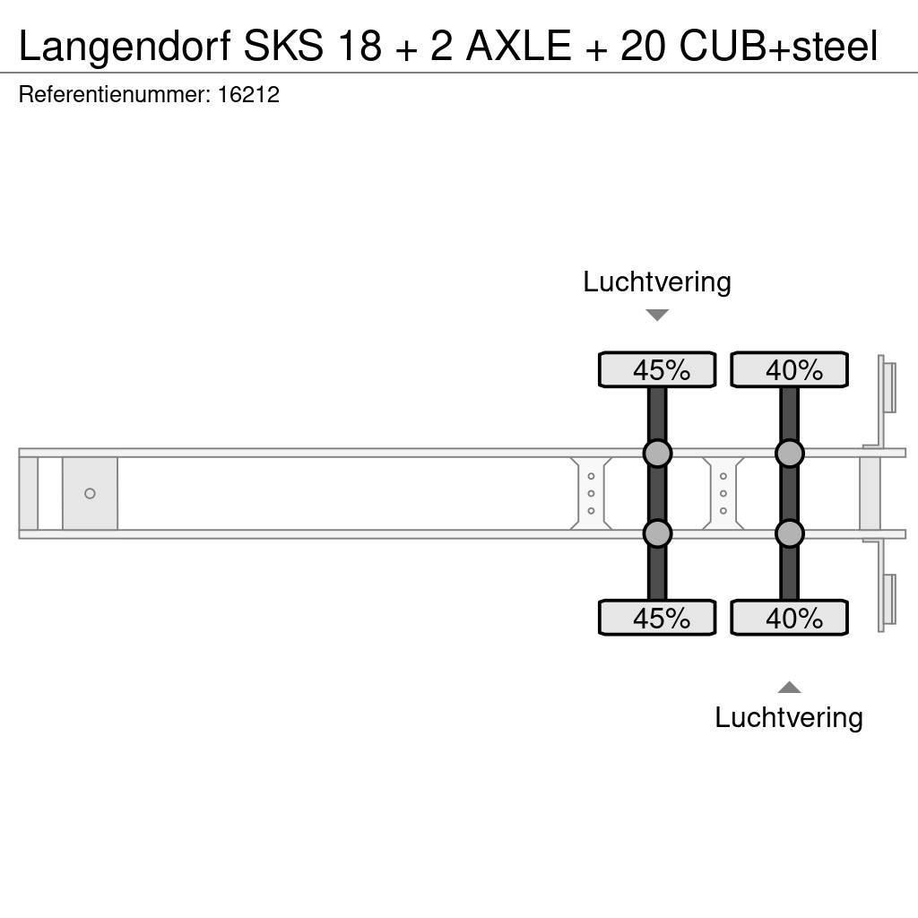 Langendorf SKS 18 + 2 AXLE + 20 CUB+steel Напівпричепи-самоскиди