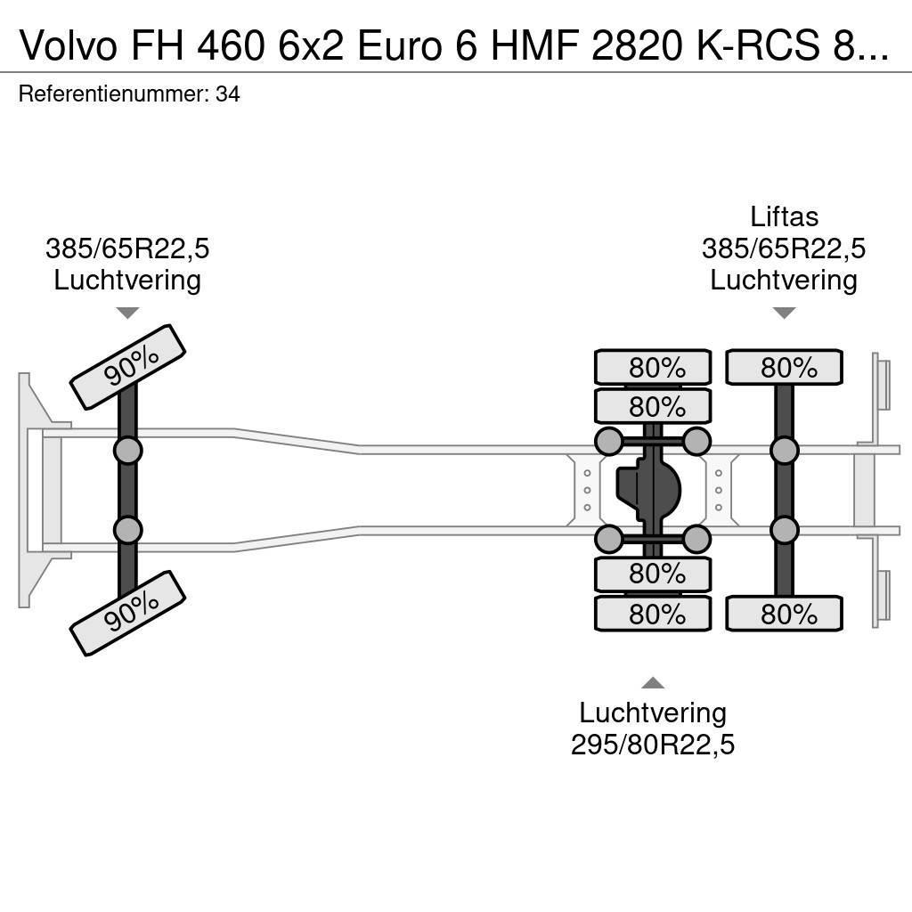 Volvo FH 460 6x2 Euro 6 HMF 2820 K-RCS 8 x Hydr Crane Ye автокрани