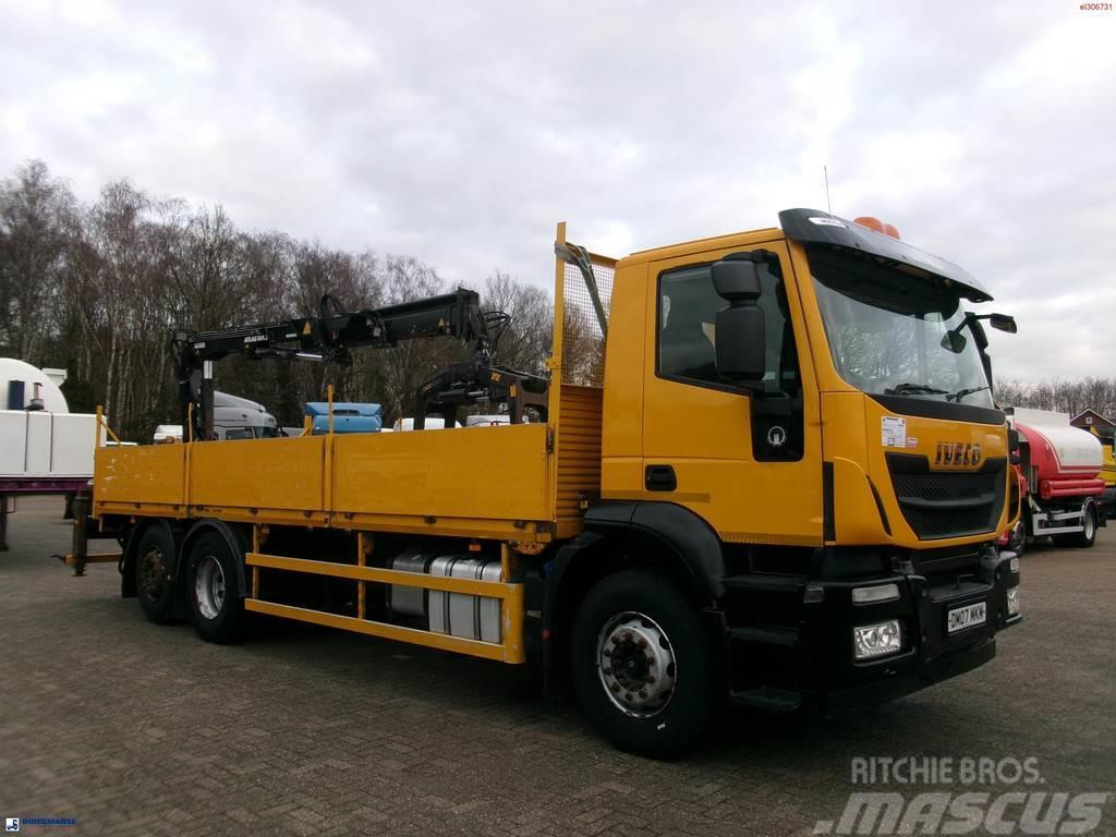 Iveco Stralis 310 6x2 Euro 6 + Atlas 105.2 crane Вантажівки-платформи/бокове розвантаження