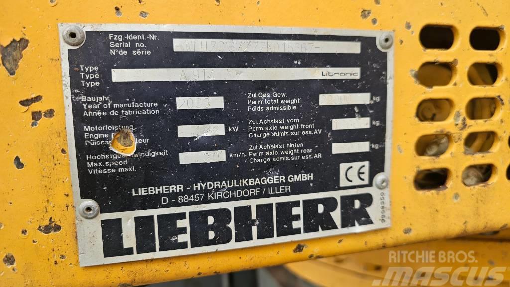 Liebherr A914 litronic Колісні екскаватори