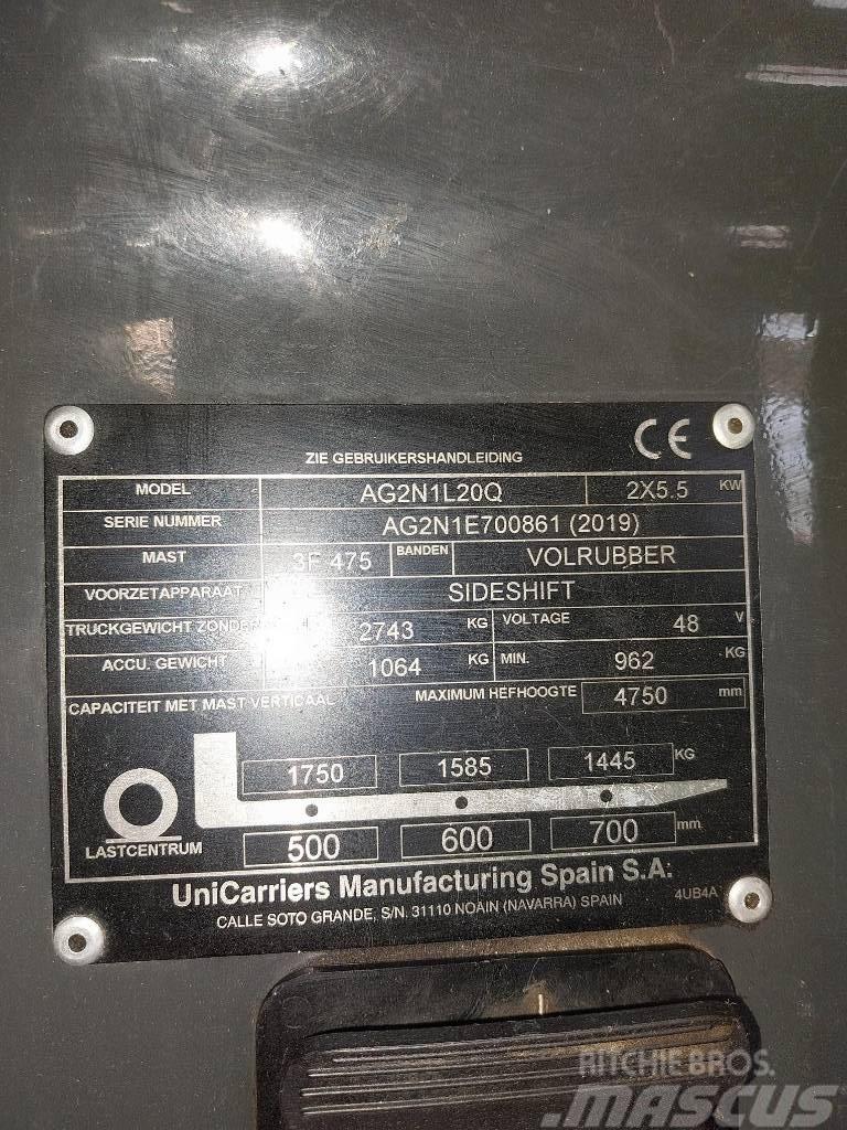 UniCarriers AG2N1L20Q Електронавантажувачі