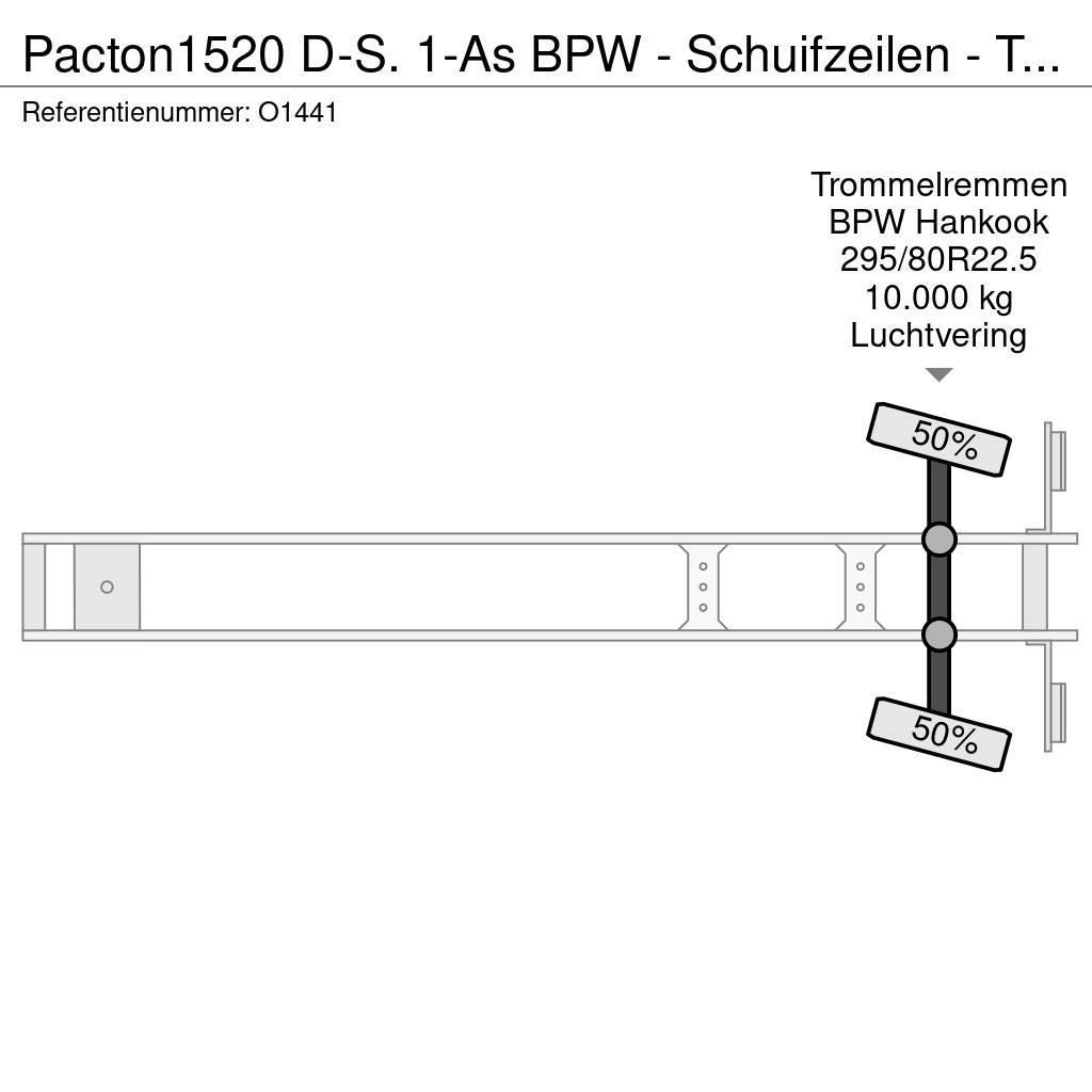 Pacton 1520 D-S. 1-As BPW - Schuifzeilen - Trommelremmen Тентовані напівпричепи