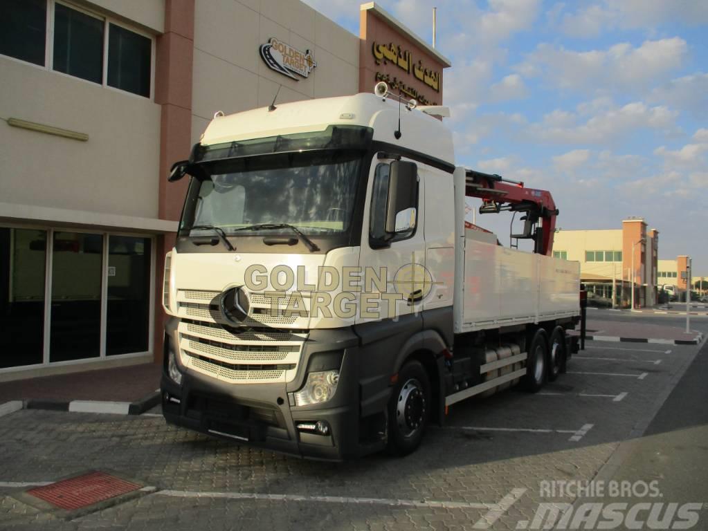 Mercedes-Benz Actros 2545 6x2 Truck w/ HMF2120K3 Block Crane Автокрани