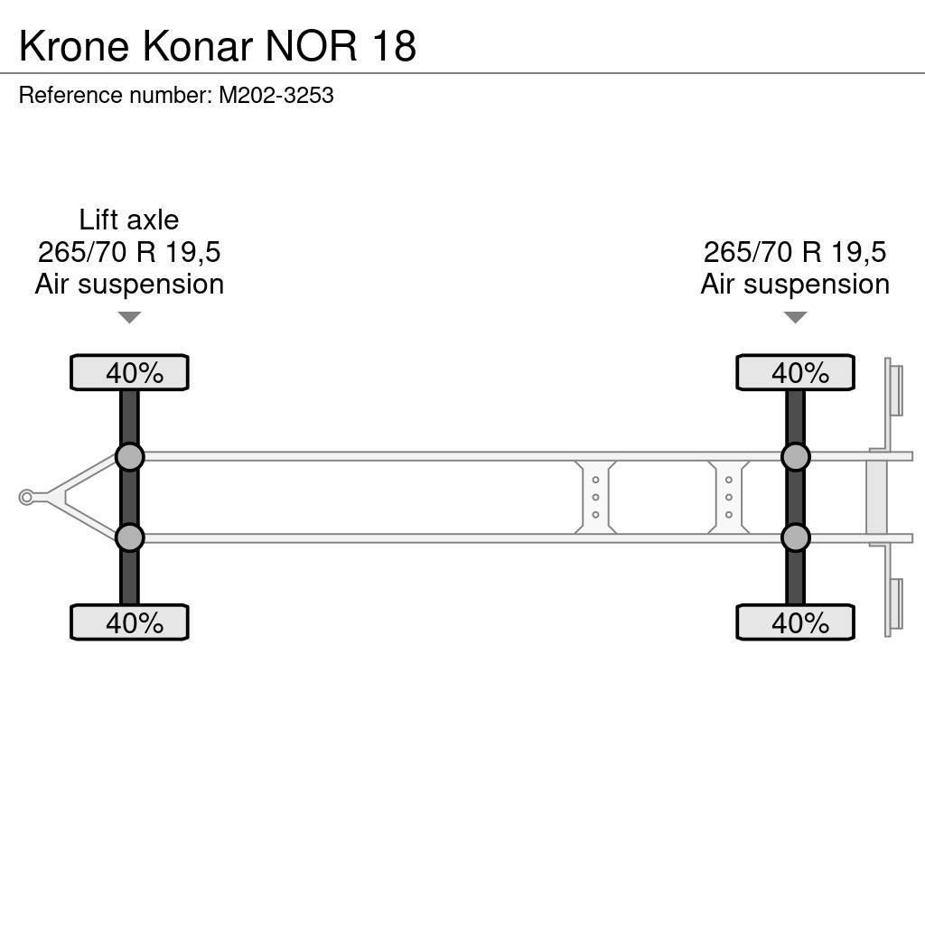 Krone Konar NOR 18 Причепи-платформи/бокове розвантаження
