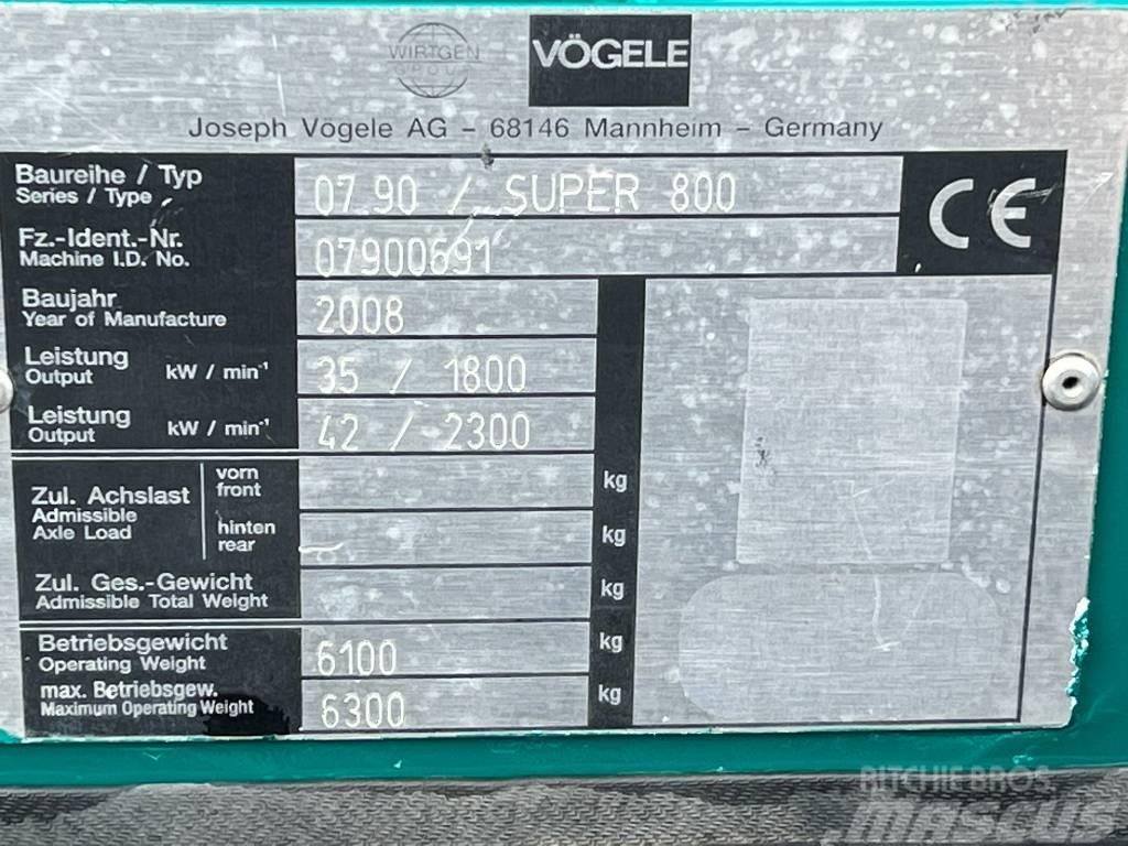 Vögele Super 800 Асфальтовкладачі