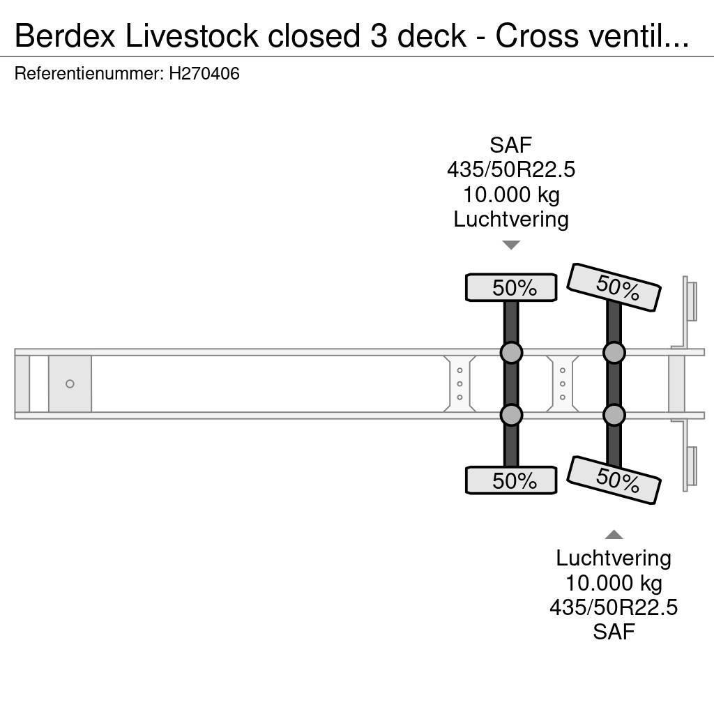  Berdex Livestock closed 3 deck - Cross ventilated Напівпричепи для транспортування тварин