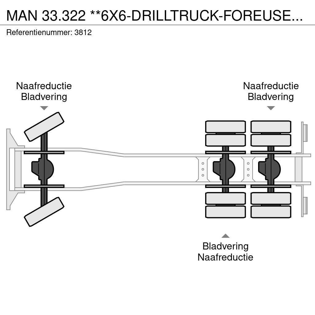 MAN 33.322 **6X6-DRILLTRUCK-FOREUSE-CAMION BELGE** Вантажівки / спеціальні