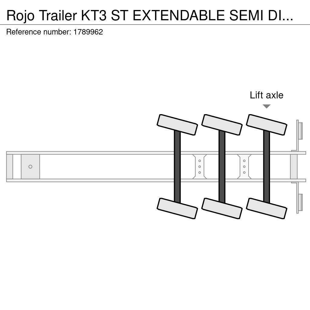 Rojo Trailer KT3 ST EXTENDABLE SEMI DIEPLADER/TIEFLADER/LOWLOAD Низькорамні напівпричепи