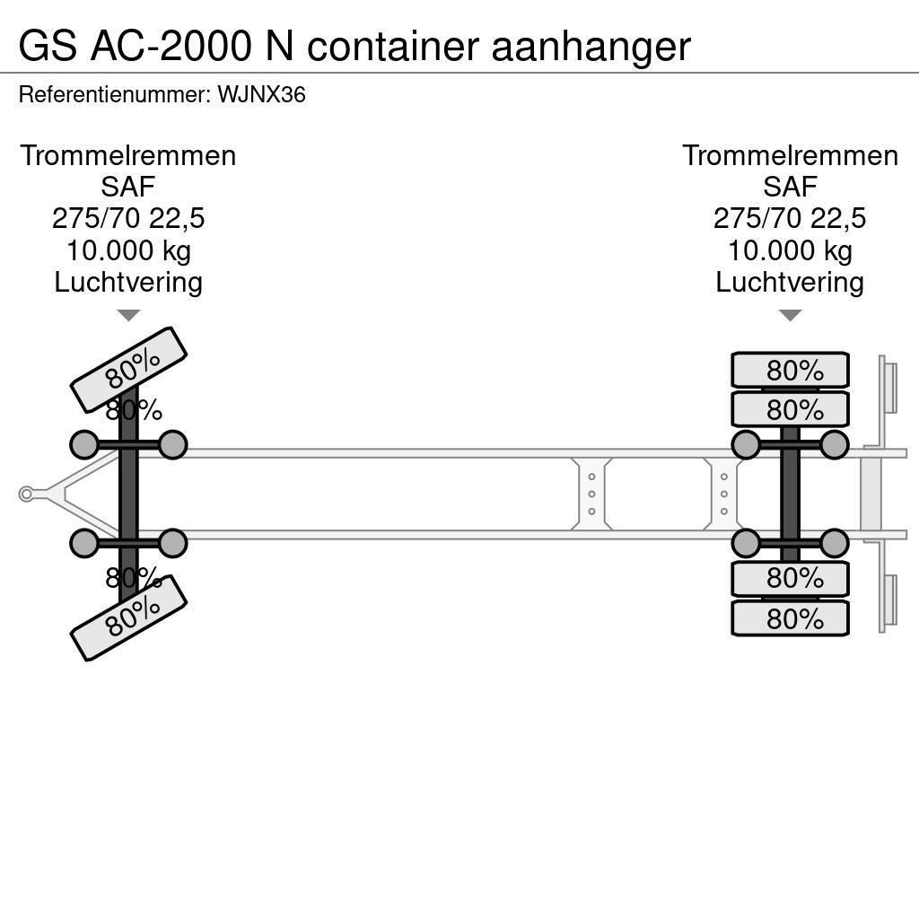 GS AC-2000 N container aanhanger Причепи для перевезення контейнерів