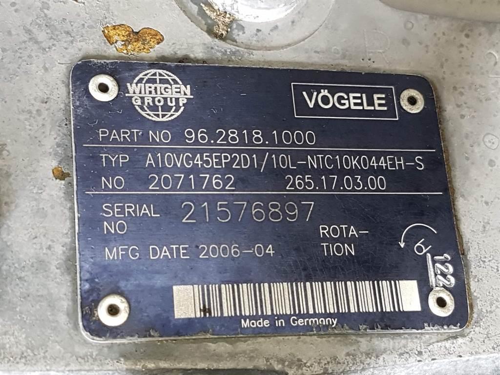 Vögele -Rexroth A10VG45EP2D1/10L-96.2818.1000-Drive pump Гідравліка