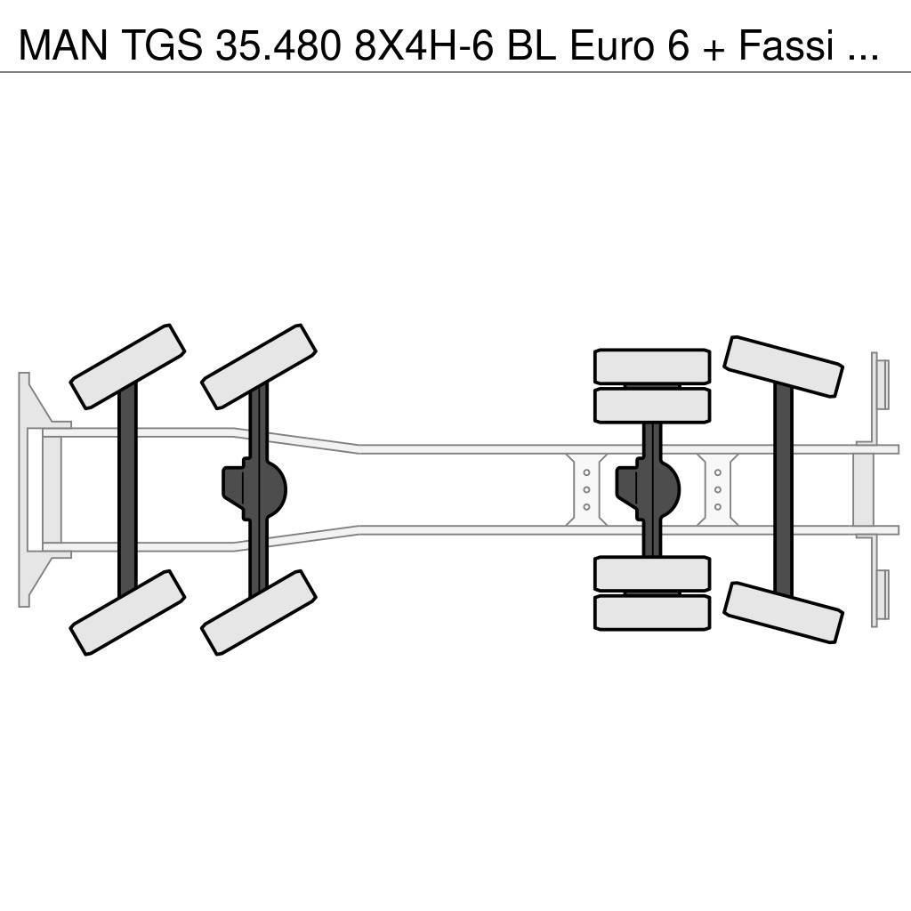 MAN TGS 35.480 8X4H-6 BL Euro 6 + Fassi F1350RA.2.28 + автокрани