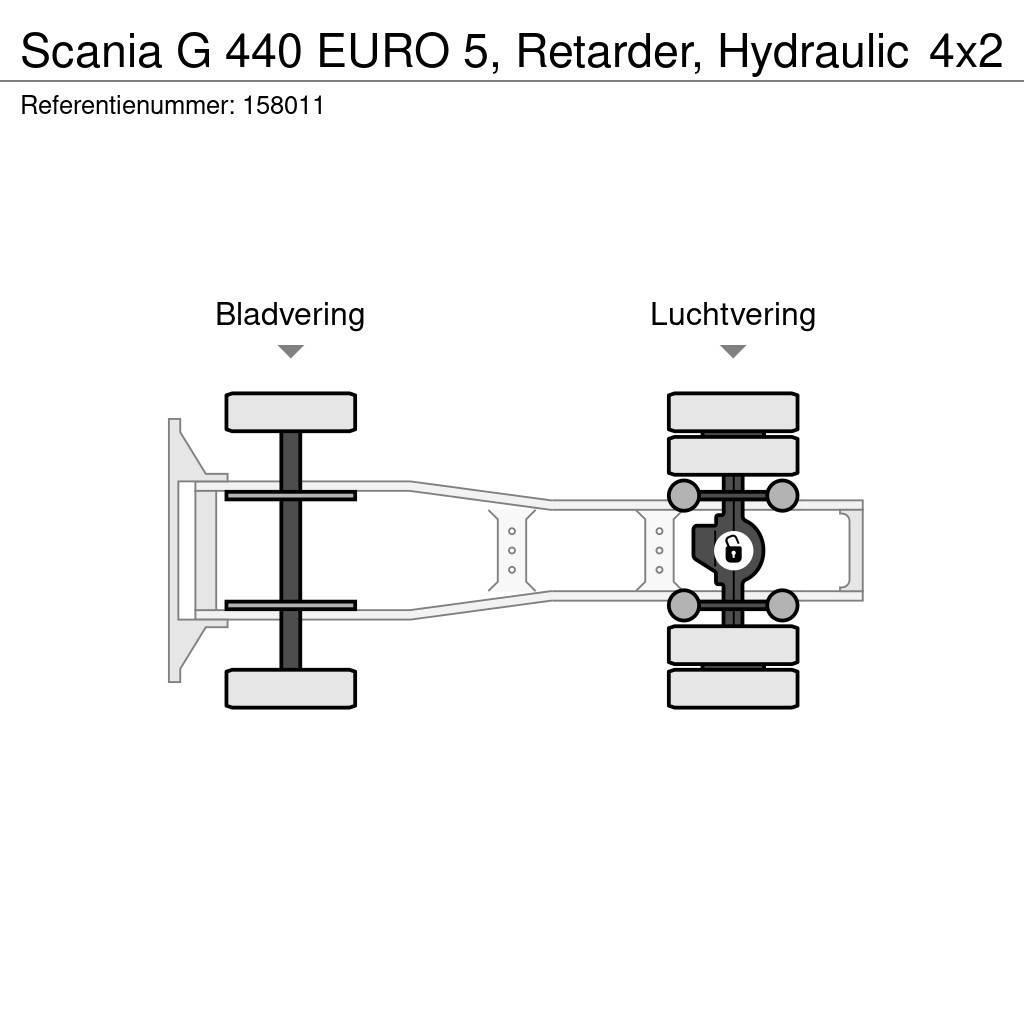 Scania G 440 EURO 5, Retarder, Hydraulic Тягачі