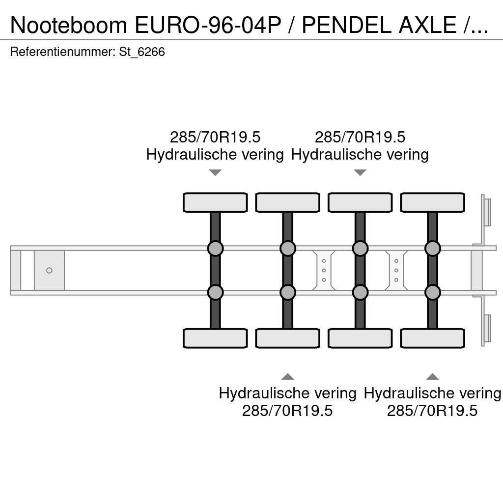Nooteboom EURO-96-04P / PENDEL AXLE / 95.680 kg. Низькорамні напівпричепи